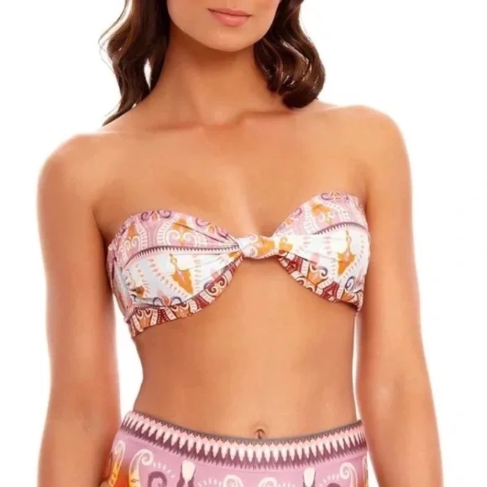 Agua Bendita Pink and Orange Bikini